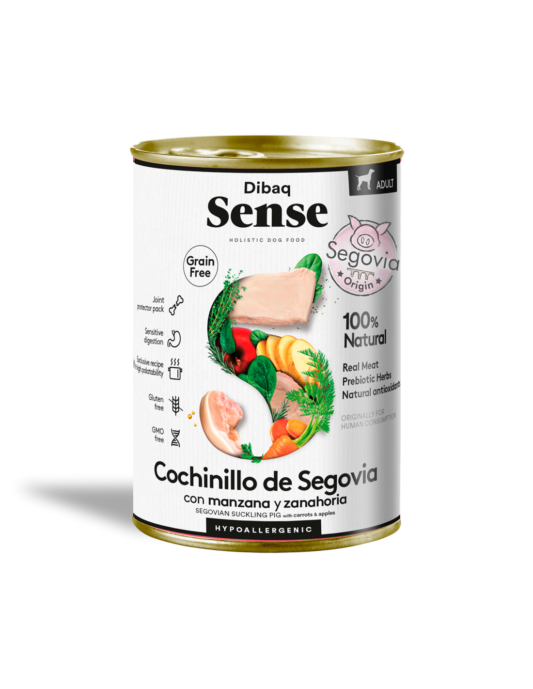 Dibaq Sense cómida húmeda cochinillo de Segovia 380 gr