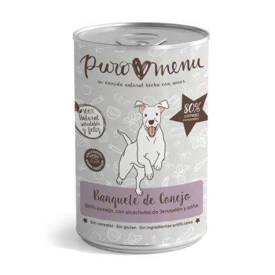 Comida húmeda Puro Menú Banquete de conejo 400 gr