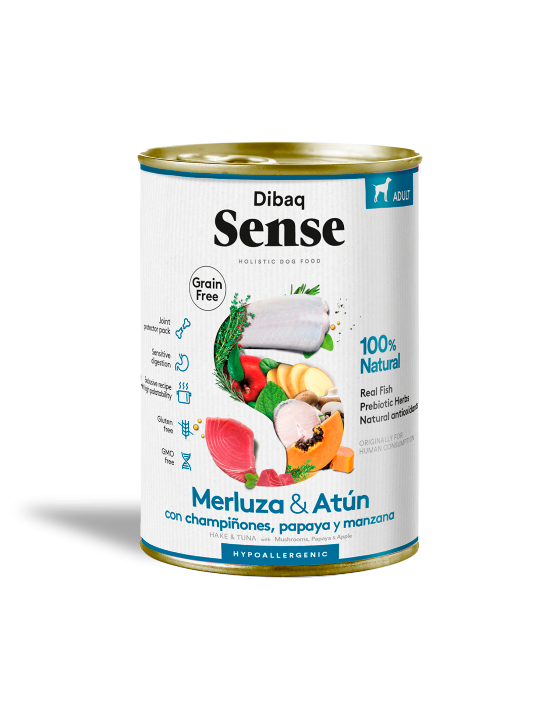 Dibaq Sense comida húmeda merluza y atún 380 gr