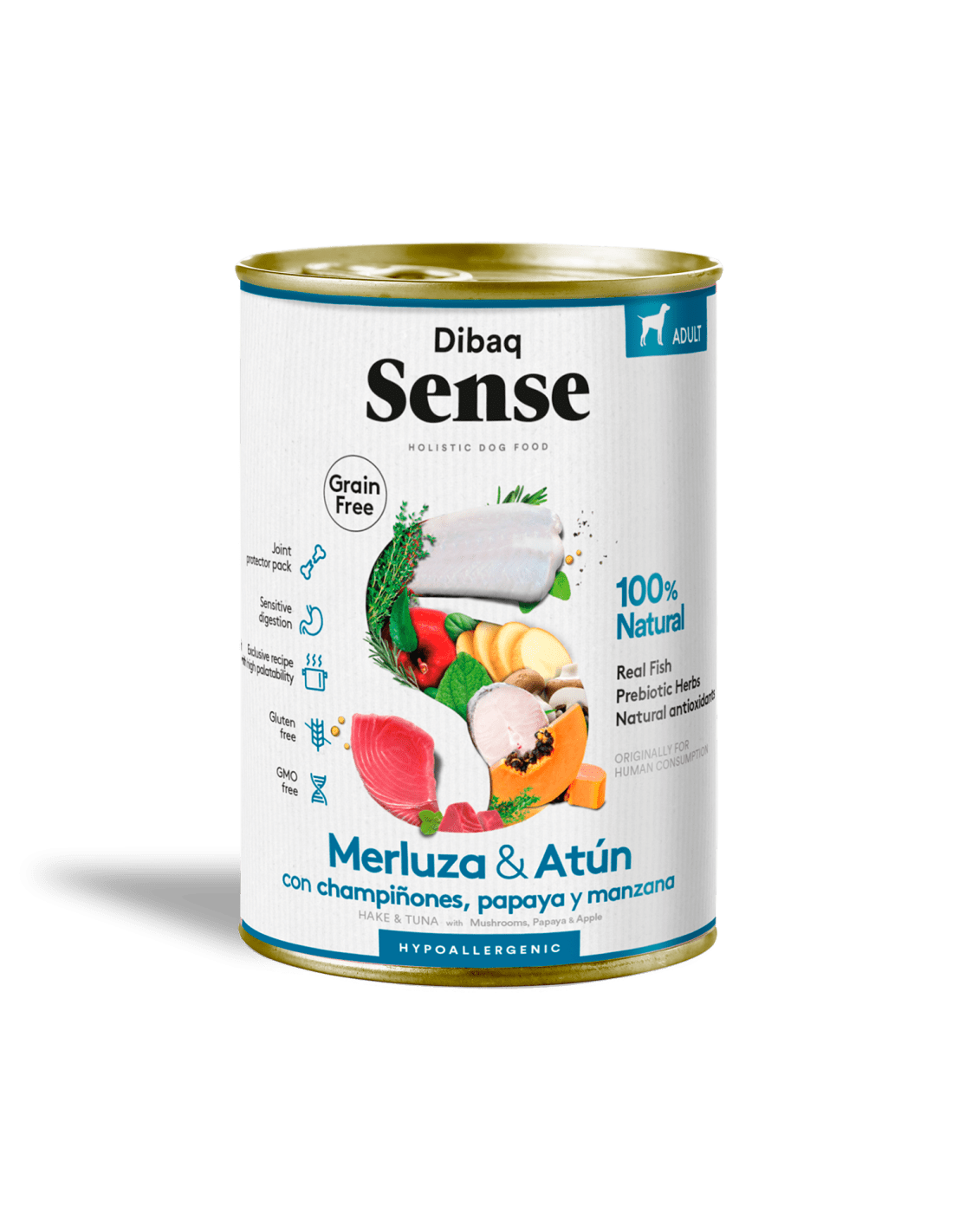Dibaq Sense comida húmeda merluza y atún 380 gr