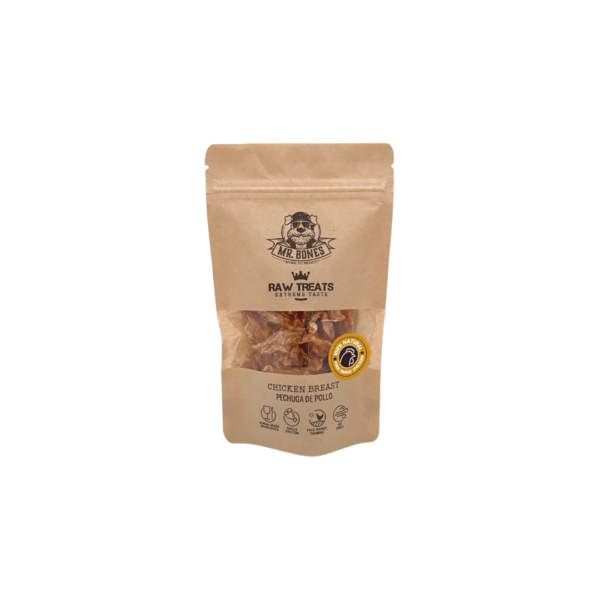 Snack natural de pechuga de pollo Mr Bones 45 gr