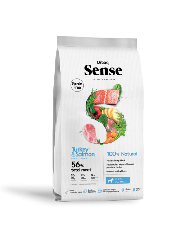 Grain Free Salmón y Pavo Dibaq Sense Puppy 12 Kg