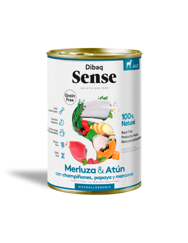 Dibaq Sense comida húmeda merluza y atún 380 gr