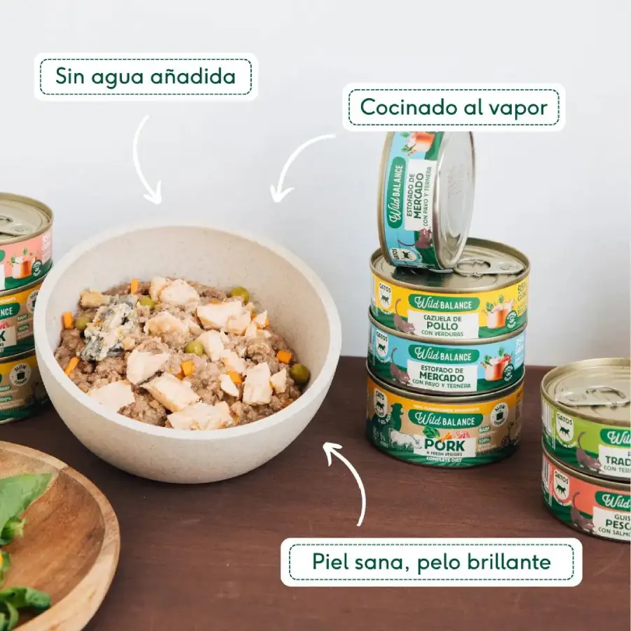 Wild Balance Gato Lata de Cerdo y Verduras 2 Wild Balance Gato Lata de Cerdo y Verduras - Imagen 2