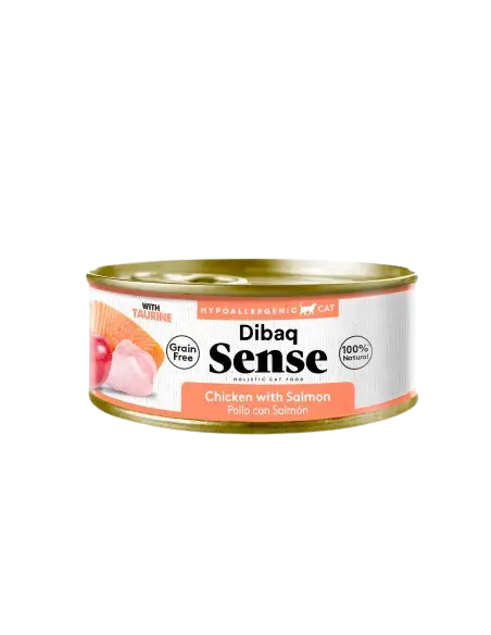 Dibaq Sense Gato Lata de Pollo con Salmón 1 Dibaq Sense Gato Lata de Pollo con Salmón