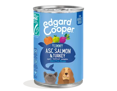 Edgard & Cooper Salmón y Pavo lata 400 gr